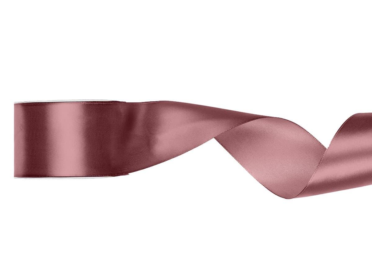 Satiininauha - Dark Dusty Rose , 50mm x 25m
