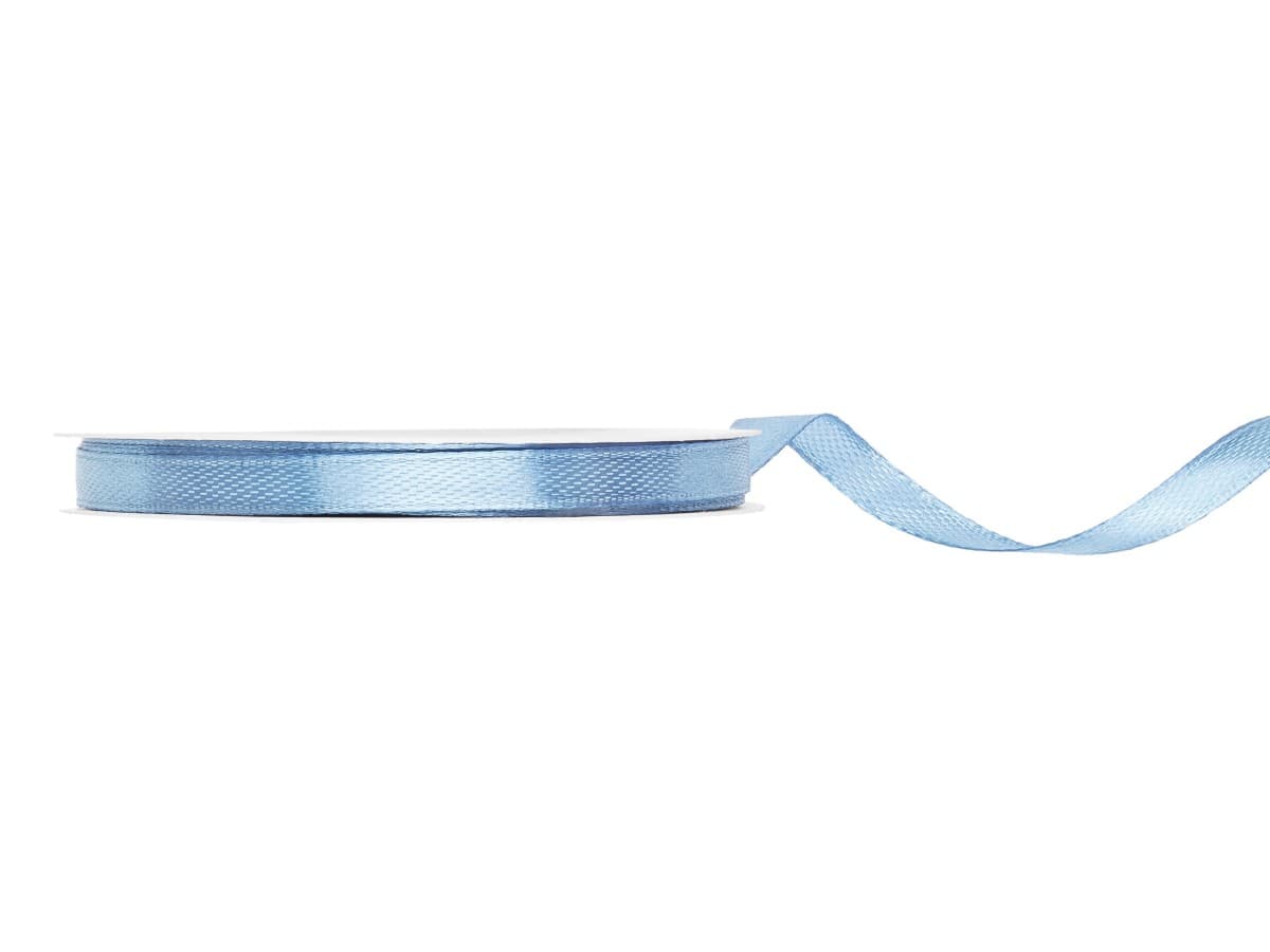 Satiininauha - Misty blue, 6mm x 25m