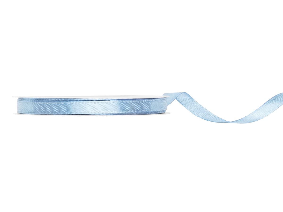 Satiininauha - Light Misty blue, 6mm x 25m