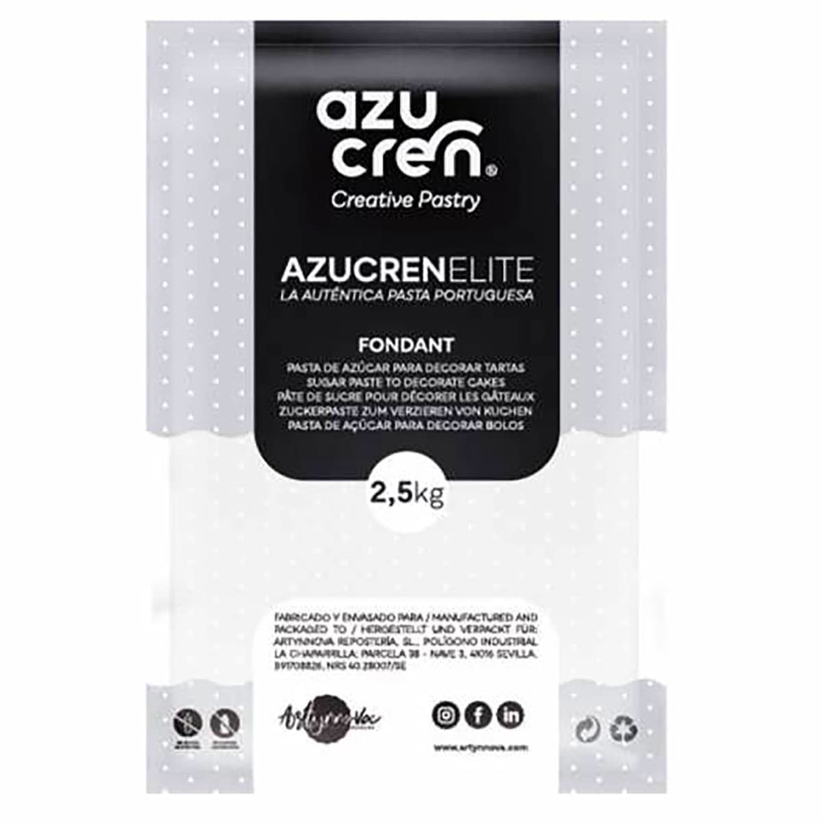 Sokerimassa Valkoinen Gluteeniton – Azucren Elite, 2,5 kg