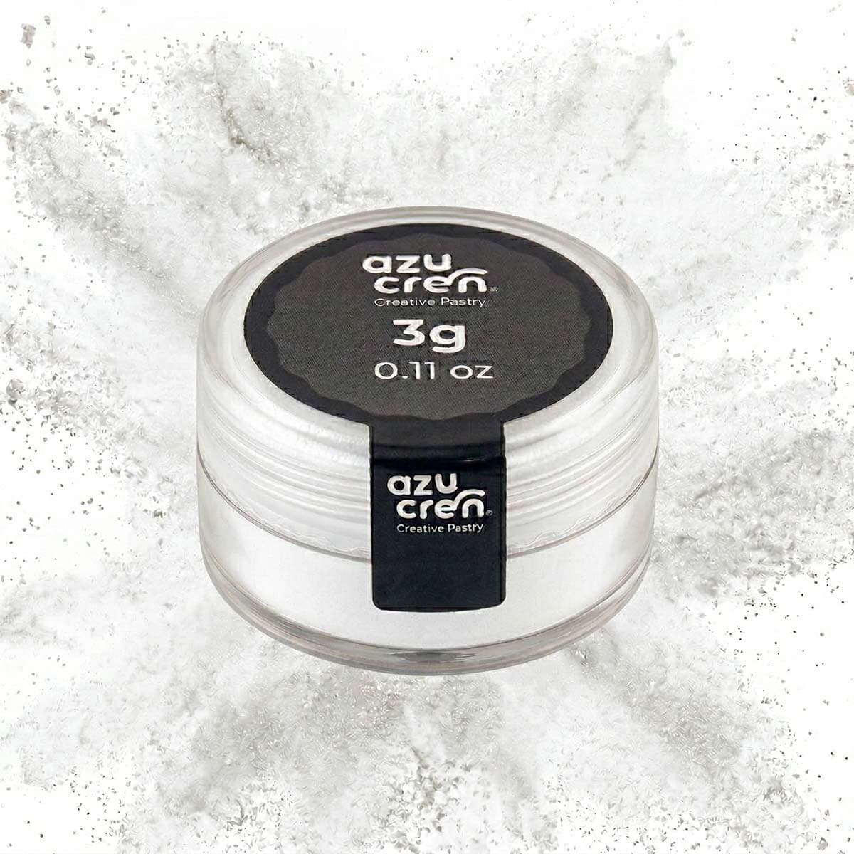 Syötävä tomuväri - valkoinen, 3 g, Azupowder