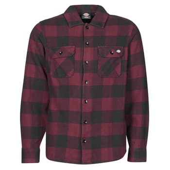 Pitkähihainen paitapusero Dickies  NEW SACRAMENTO SHIRT MAROON  EU XS