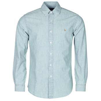 Pitkähihainen paitapusero Polo Ralph Lauren  CHEMISE AJUSTEE EN CHAMBRAY DENIM COL BOUTONNE  LOGO PONY PLAYER  EU S