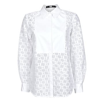Paitapusero / Kauluspaita Karl Lagerfeld  KL MONOGRAM LACE BIB SHIRT  DE 38