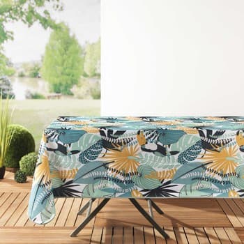 Pöytäliina Douceur d intérieur  NAPPE RECTANGLE 150 x 240 CM POLYESTER IMPRIME BRAZILIA MENTHE/B  150x240 cm