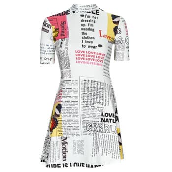 Lyhyt mekko Desigual  VEST_NEWSPAPER  EU S