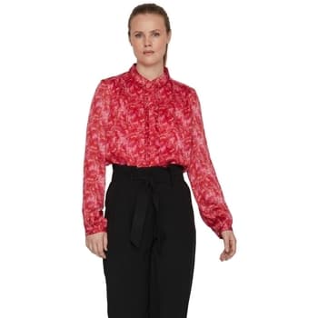Paitapusero / Kauluspaita Vila  Shirt Layla Vie L/S - Pink Yarrow  FR 34