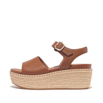 Korokepohjaiset sandaalit FitFlop  ELOISE ESPADRILLE LEATHER BACK- STRAP WEDGE SANDA LS  39