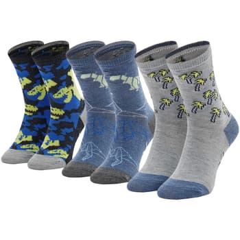 Urheilusukat Skechers  3PPK Boys Casual Glow In The Dark Socks  27 / 30