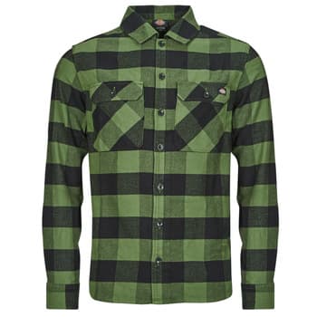Pitkähihainen paitapusero Dickies  NEW SACRAMENTO SHIRT PINE GREEN  EU S