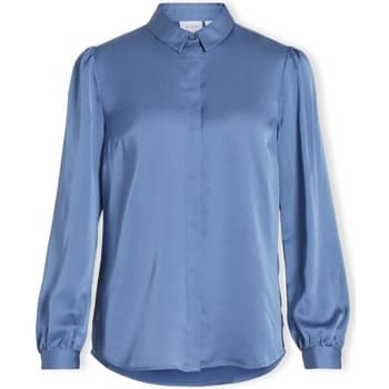 Paita Vila  Noos Shirt Ellette Satin - Coronet Blue  FR 42