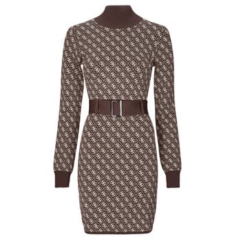 Lyhyt mekko Guess  LISE 4G LS BELTED DRESS SWTR  EU L