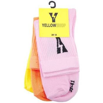 Korkeavartiset sukat Yellow  Calcetines Mujer Modèle Pack De 3 Thunder Socks  39 / 41