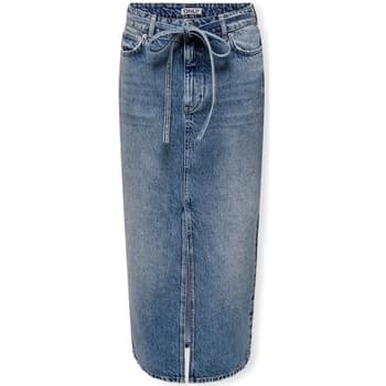 Midi-hameet Only  Gianna Belted Skirt - Medium Blue Denim  EU S