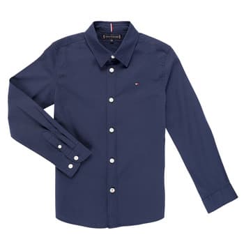 Pitkähihainen paitapusero Tommy Hilfiger  SOLID STRETCH POPLIN SHIRT L/S  8 vuotta