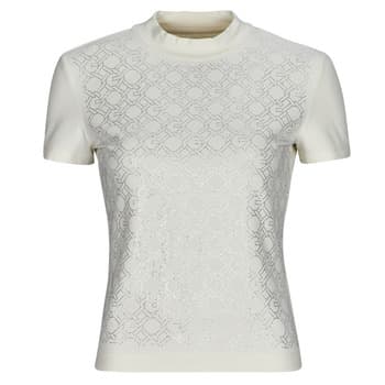 Lyhythihainen t-paita Guess  MOCK NECJK ALL OVER LOGO  EU XS