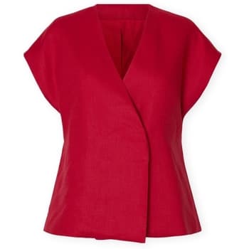 Paita Selected  W Top Lia Linen - Sawy Red  FR 34