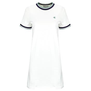 Lyhyt mekko Calvin Klein Jeans  SS CTN MONOGRAM STRIPE TRIM MINI  EU M