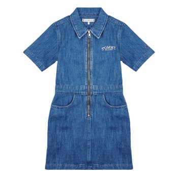 Lyhyt mekko Tommy Hilfiger  ZIP SS DRESS WASHED  14 vuotta
