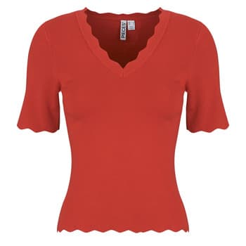 Paita Pieces  PCJULINE SS V-NECK KNIT  EU S
