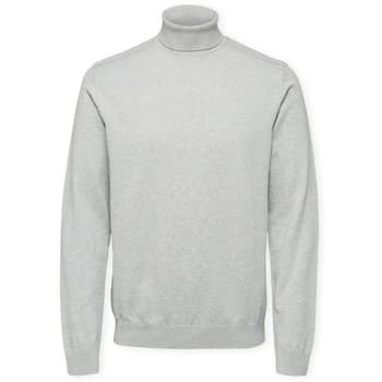 Neulepusero Selected  Noos Berg Roll Neck Knit - Light Grey Melange  EU XXL