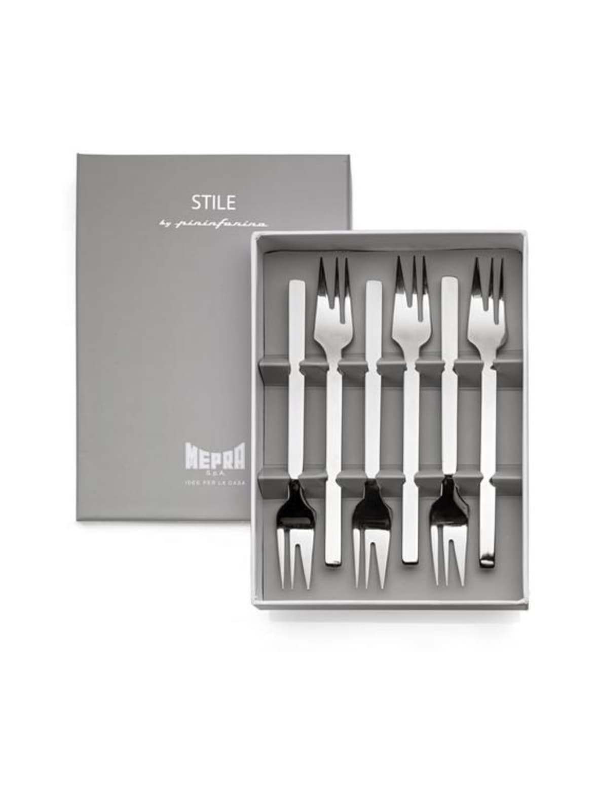 Stile by pininfarina-kakkuhaarukka 6 kpl lahjapakkauksessa