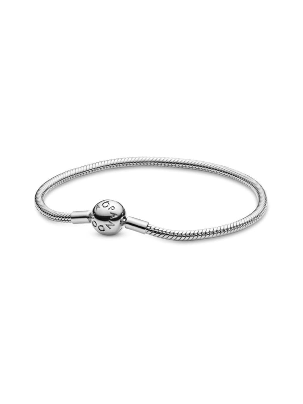 Moments silver bracelet with round clasp 590728