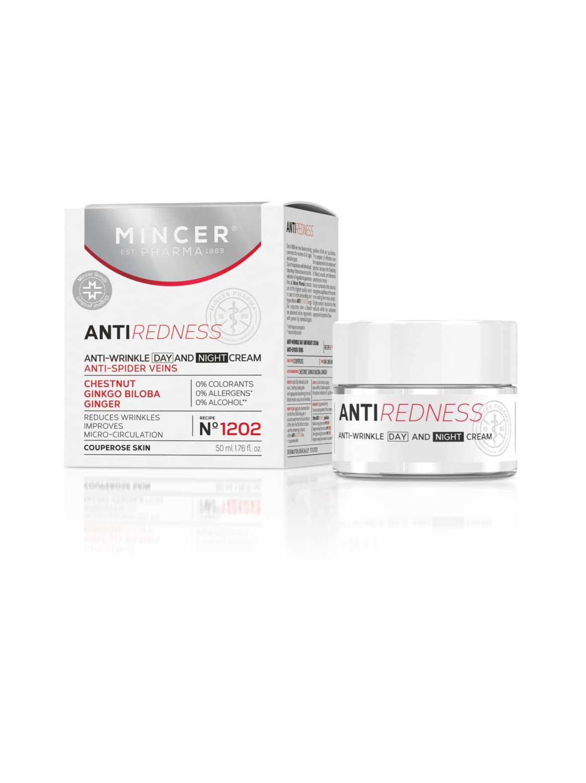 Antiredness anti-wrinkle day&night cream -kiinteyttävä 24h hoitovoide 50ml