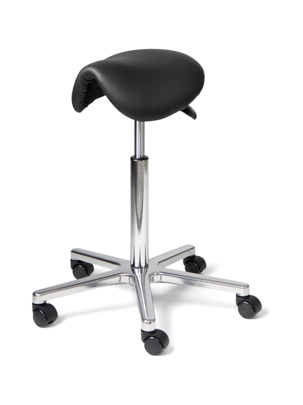 Matilda satulatuoli, musta nahkaverhoilu