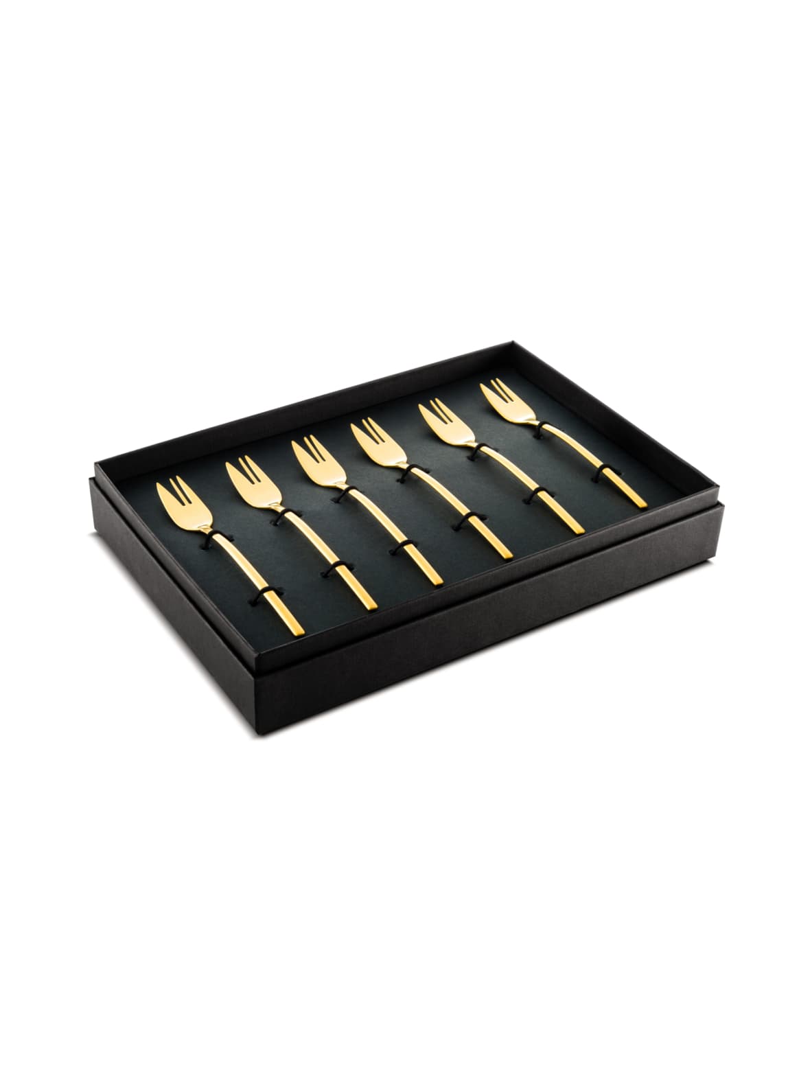 Due oro ice-kakkuhaarukka 6 kpl lahjapakkauksessa