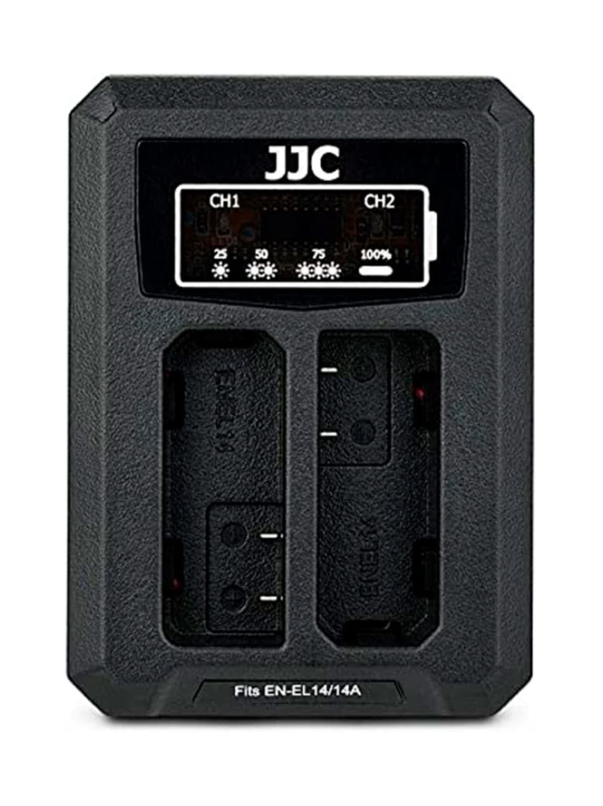 Jjc dch-enel14a usb dual battery charger -tuplalaturi (nikon en-el14)