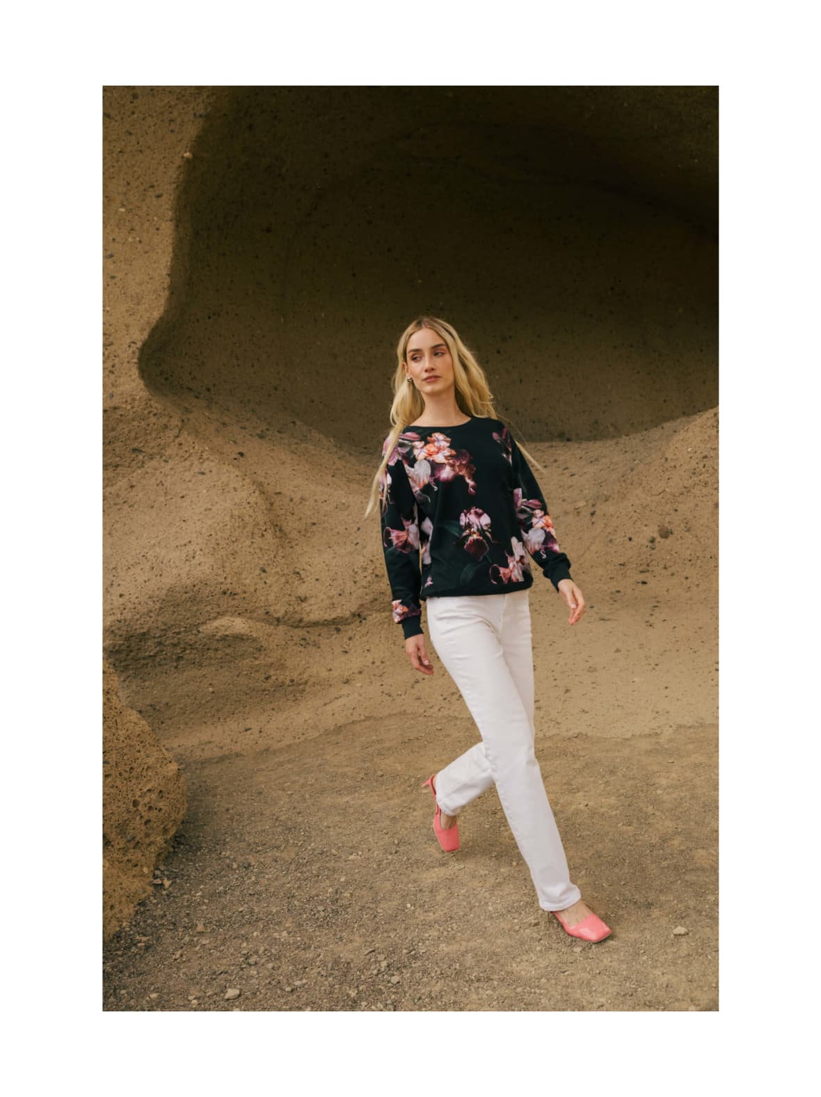 Casual chic print shirt, luna
