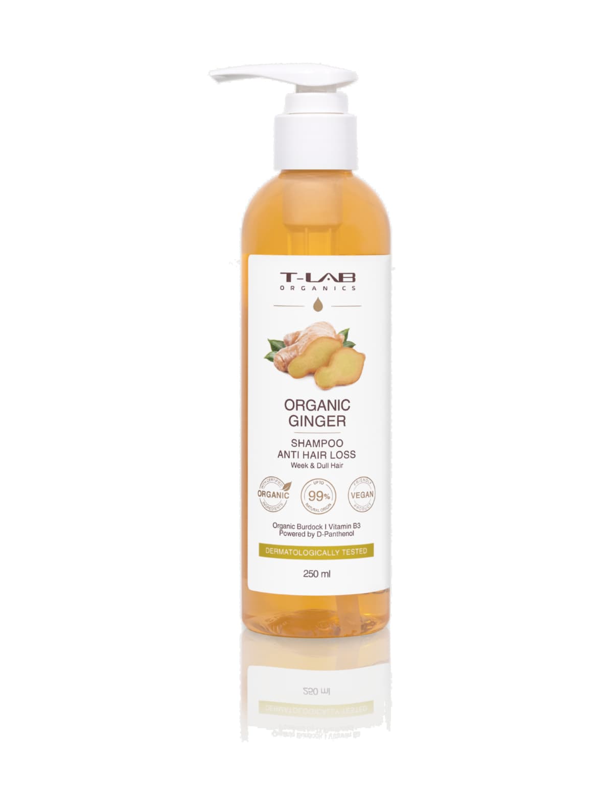Organic ginger anti hair loss shampoo -hiuksia vahvistava shampoo 250ml