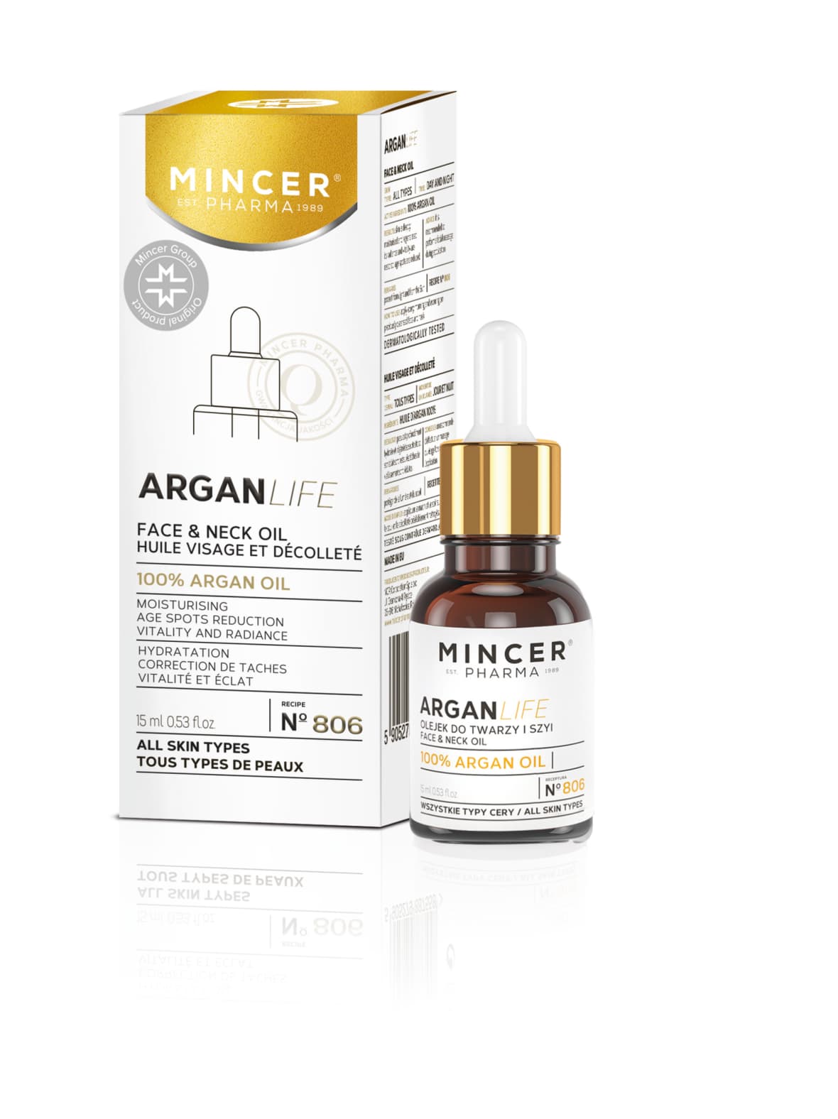 Arganlife face & neck oil -arganöljy kasvoille ja kaulalle 15ml