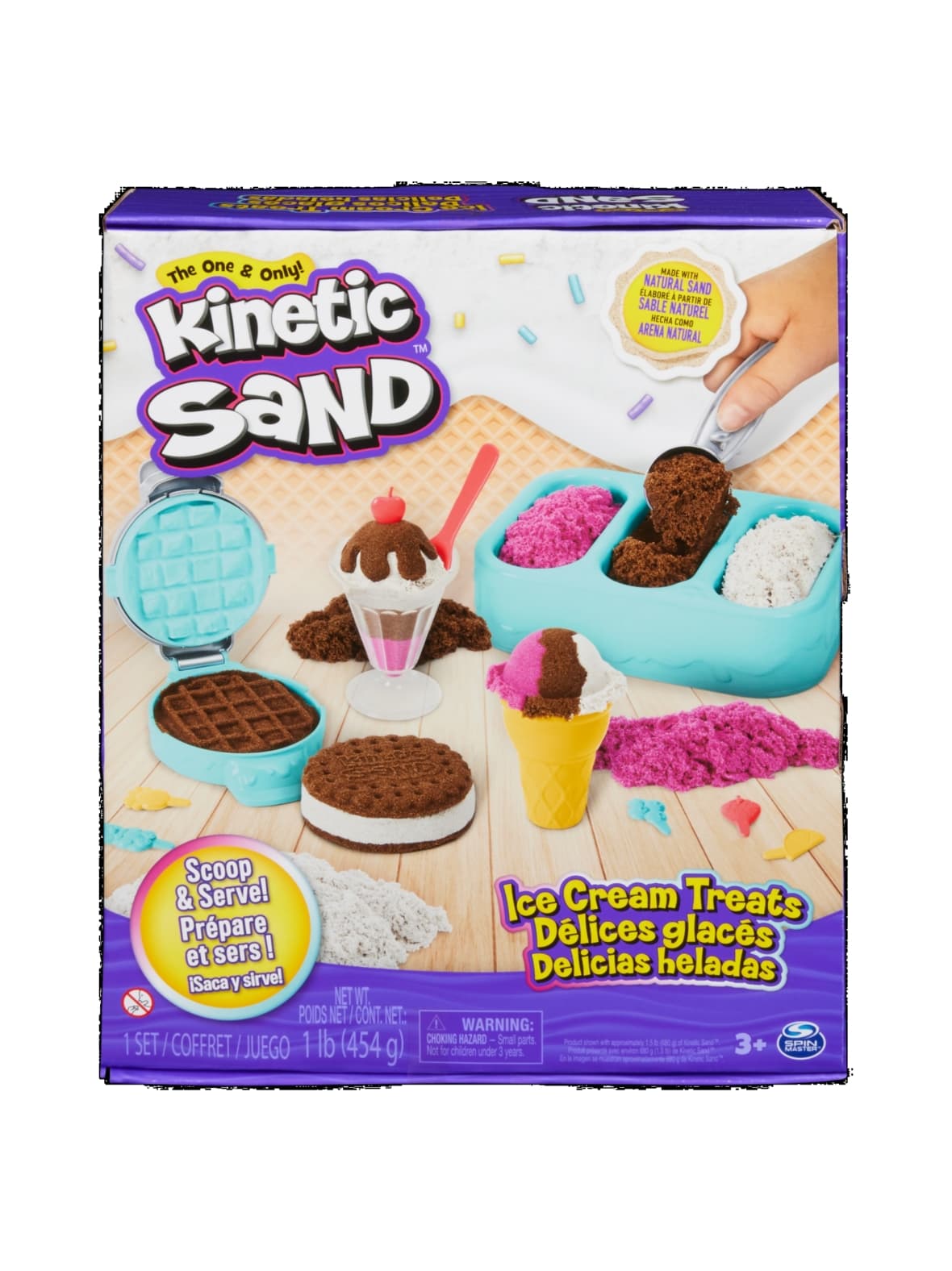 Kinetic sand leikkisetti jäätelöherkut (hajustamaton)