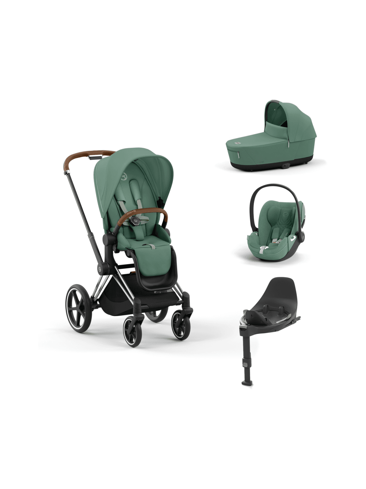 Cybex priam 4 starttipaketti (chrome/brown)