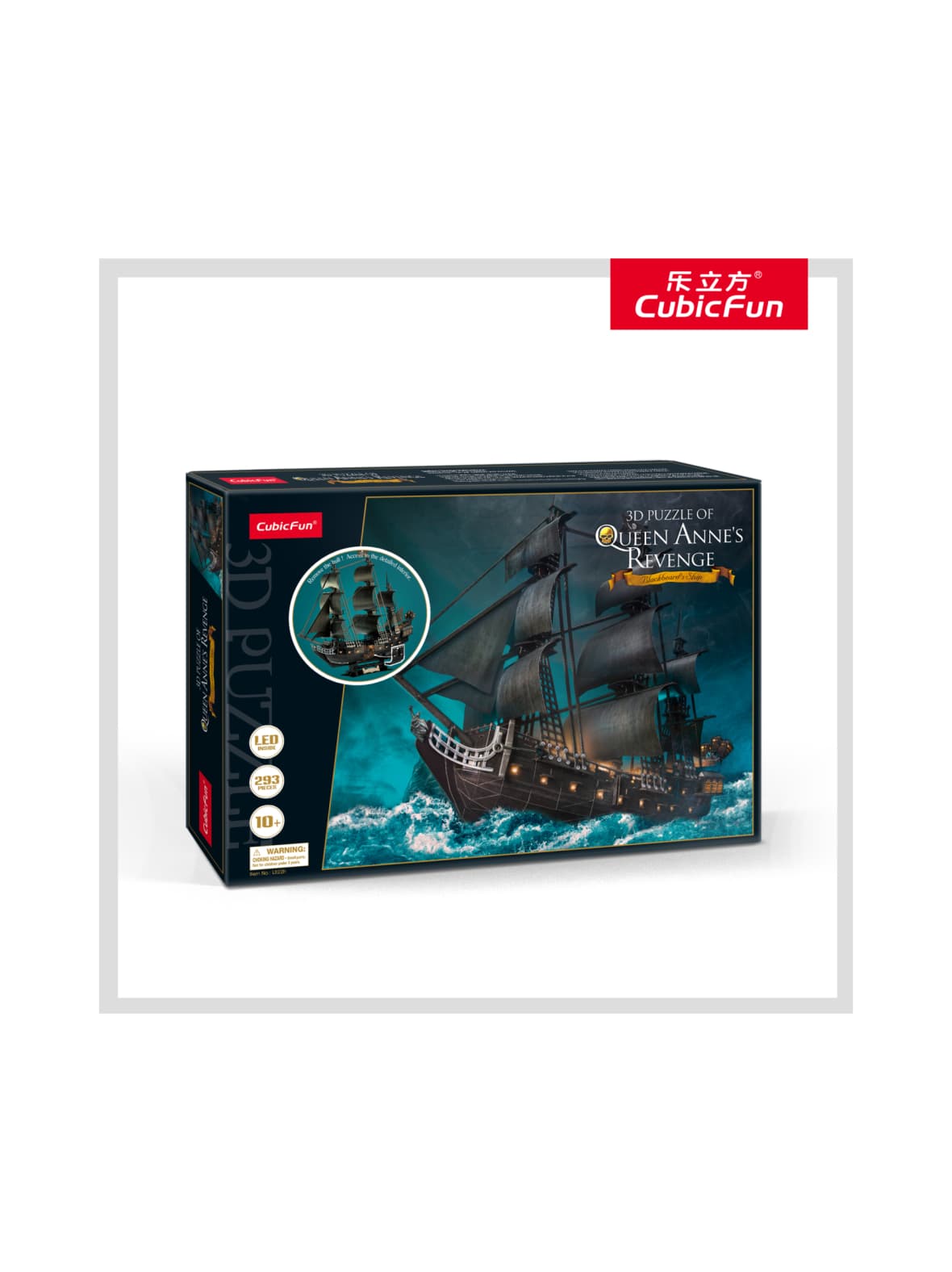 Cubicfun palapeli 3d-valolla kuningatar annen kosto