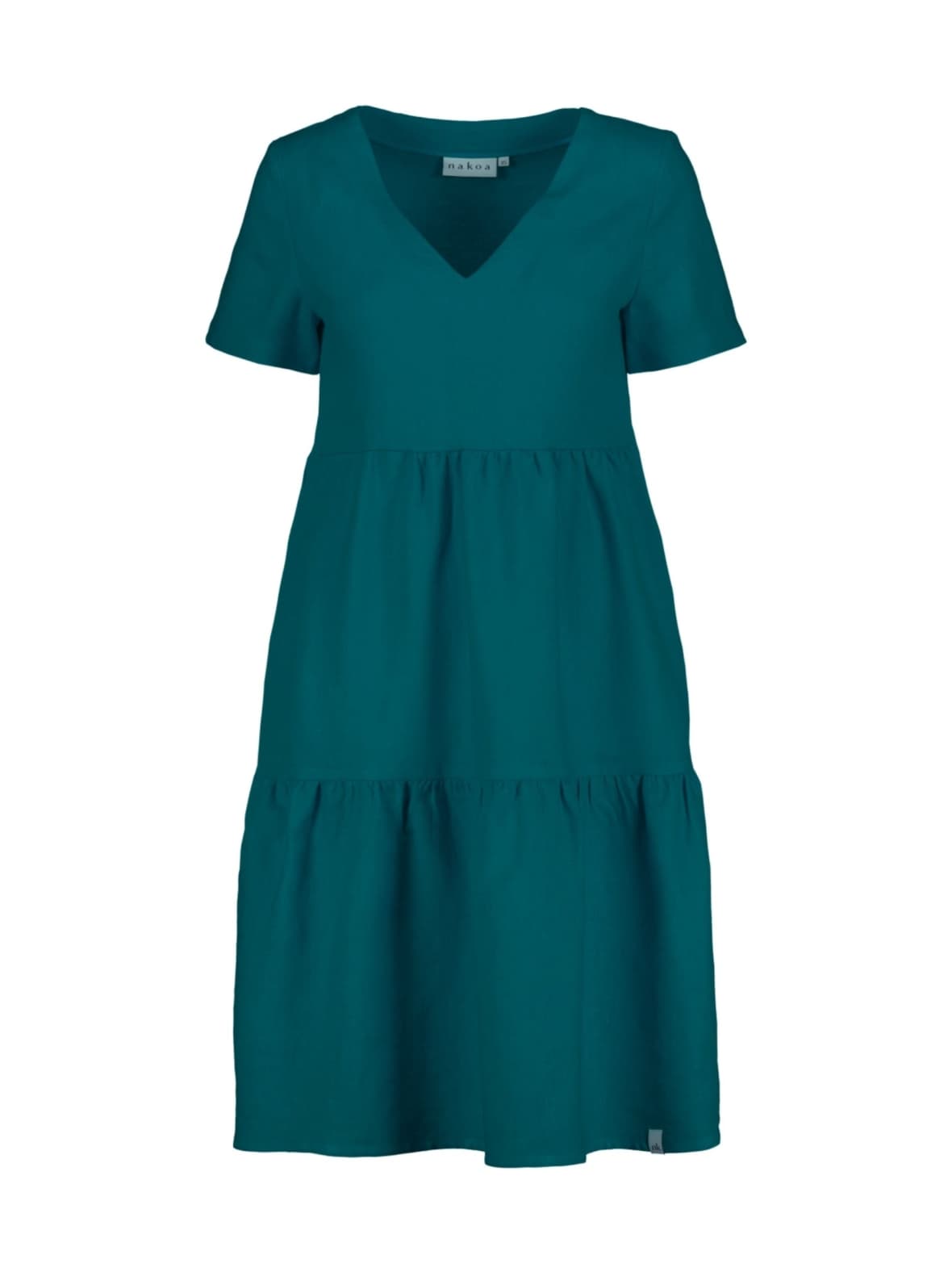 Pellava kerrosmekko, crystal teal