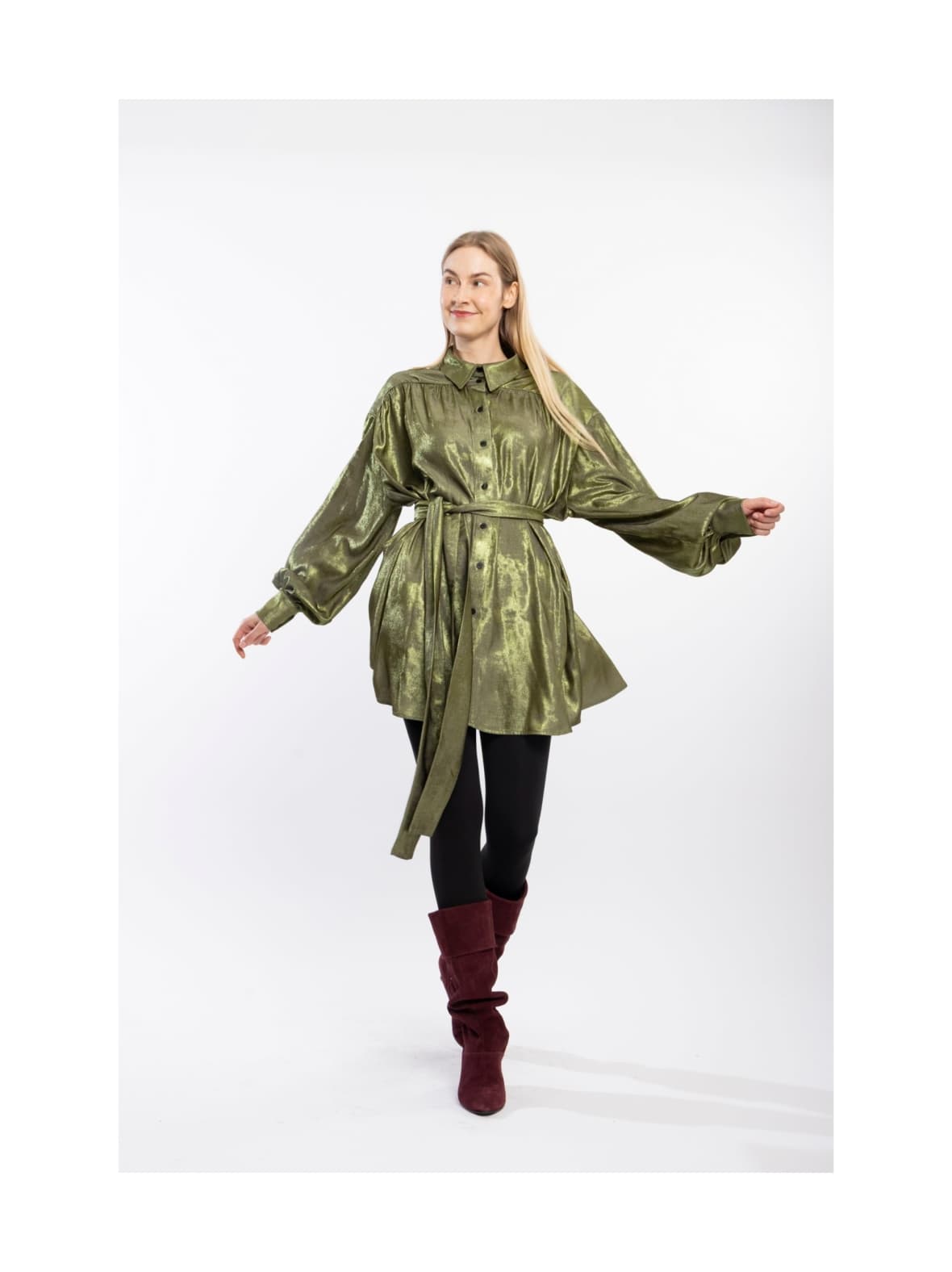 Kauluspaita, oliivin vihreä