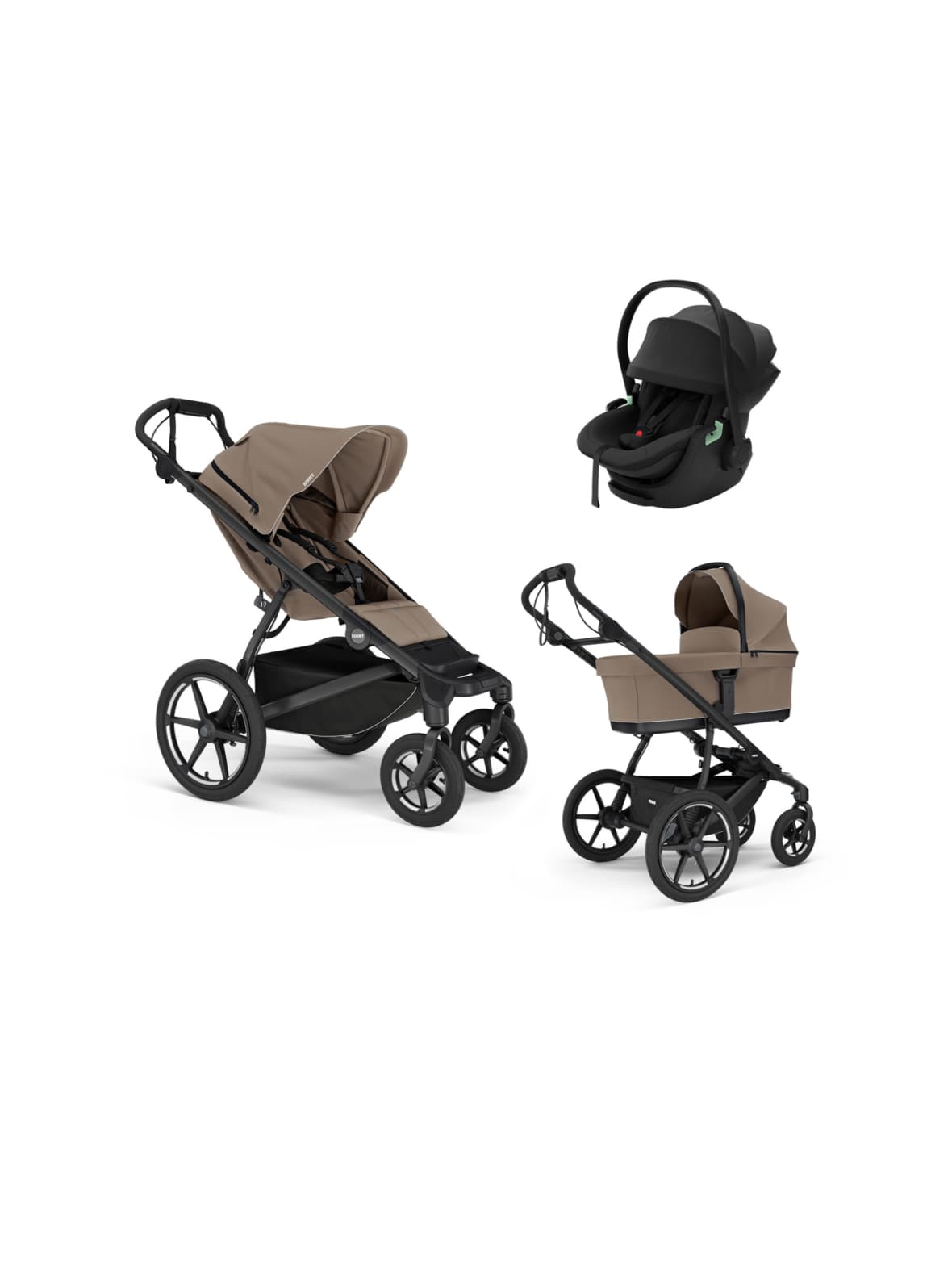 Thule urban glide 4 yhdistelmävaunut ja thule maple turvakaukalo