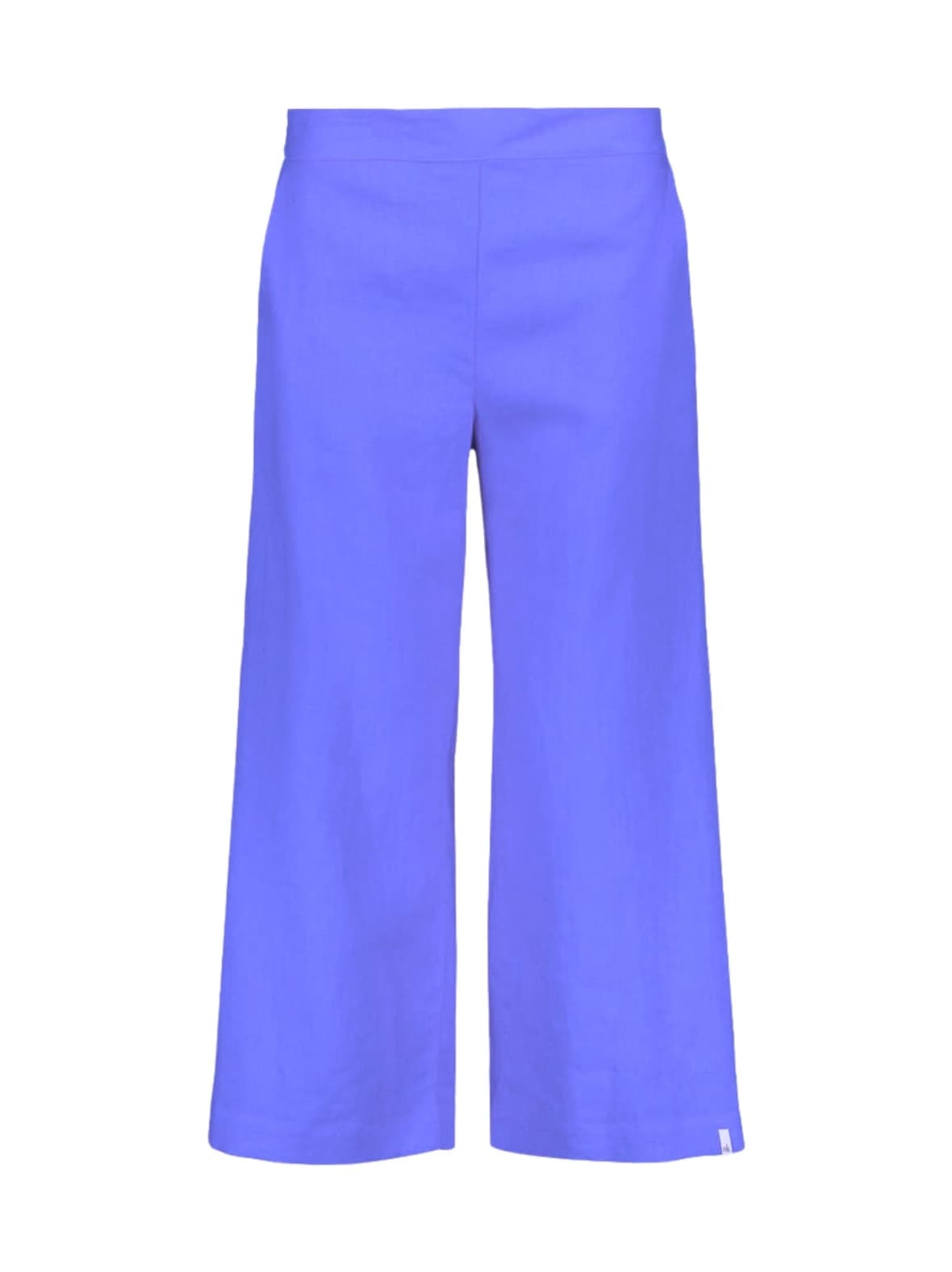 Culottes pellavahousut, stonewashed marina blue