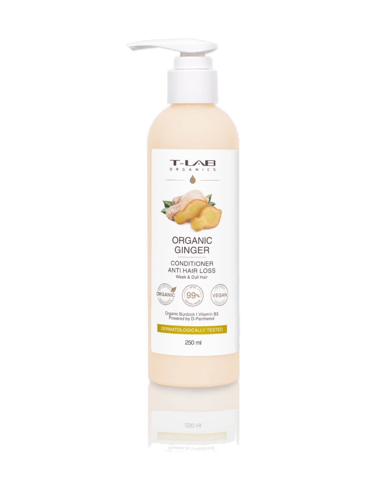 Organic ginger anti hair loss conditioner -hoitoaine hauraille hiuksille 250ml