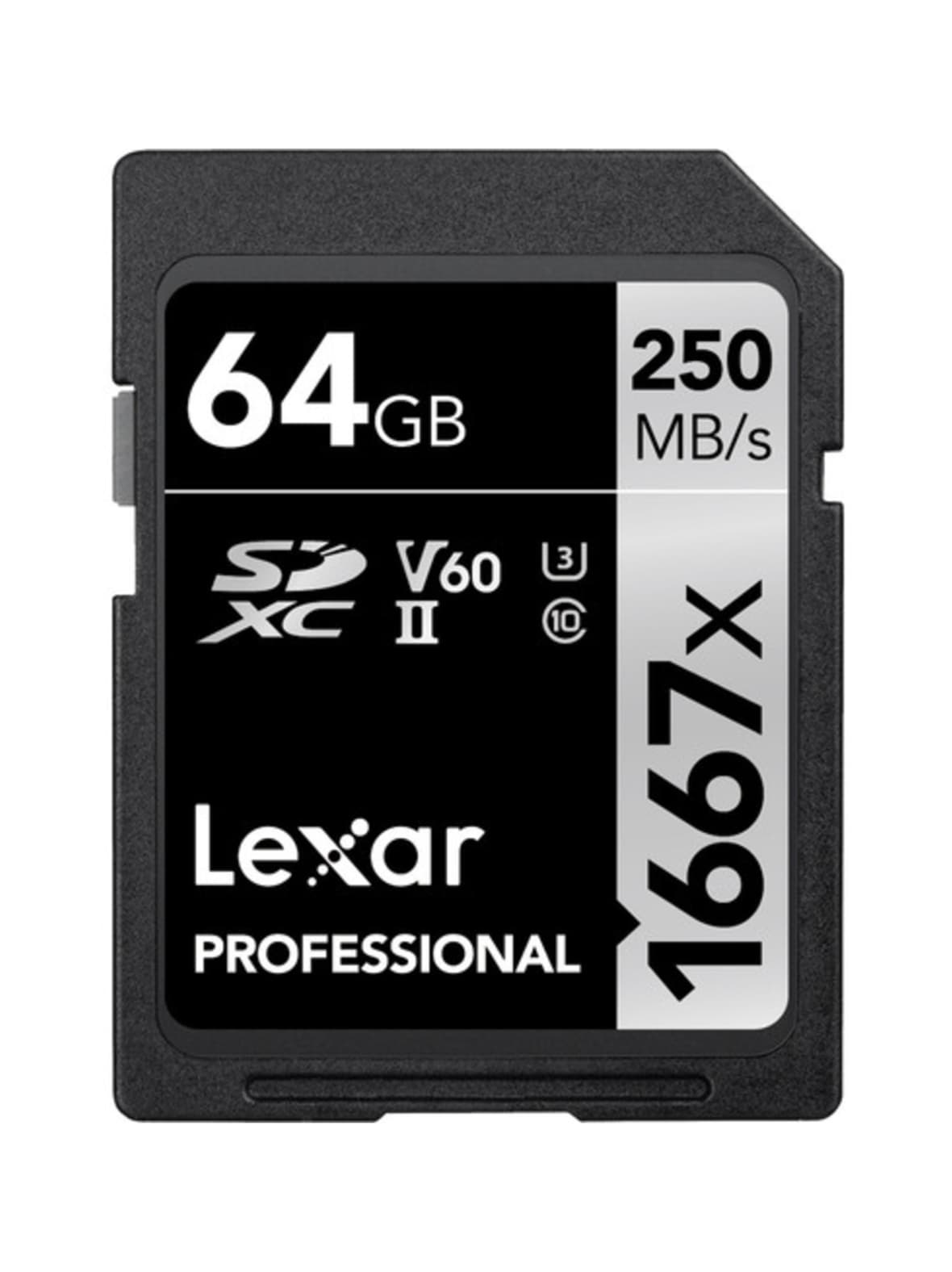 Lexar professional 64gb sdxc uhs-ii (1667x, 250mb/s)