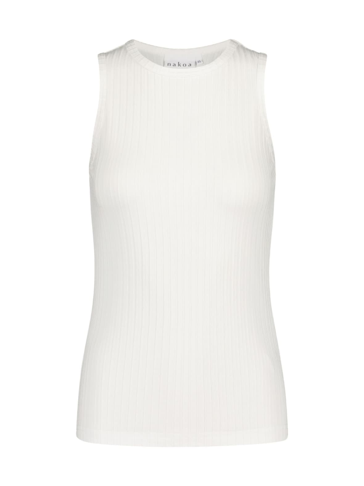 Rib top, white