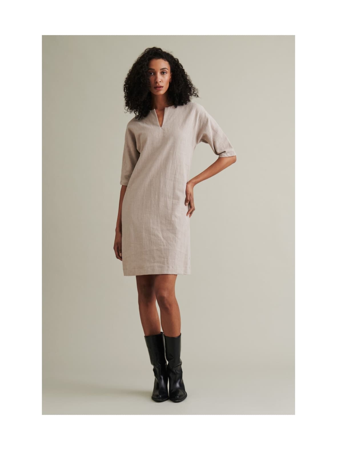 Edith pellavamekko hiekka