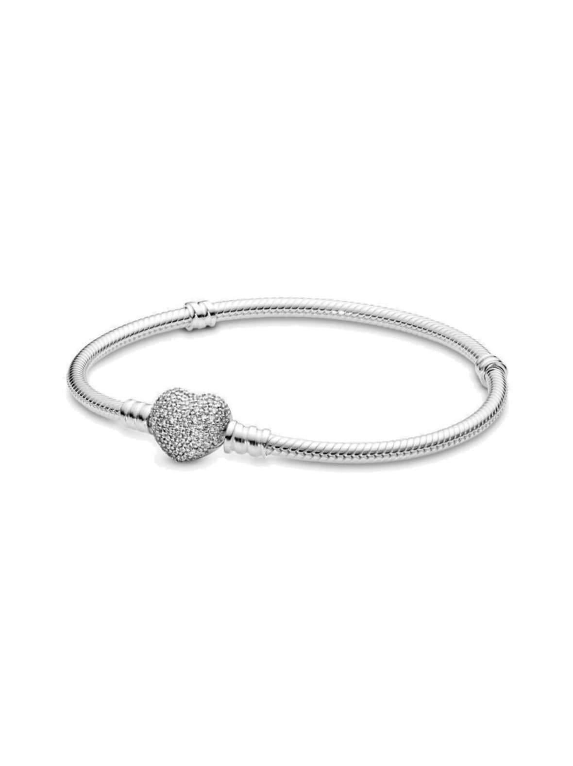 Moments heart with zirconia silver bracelet 590727cz
