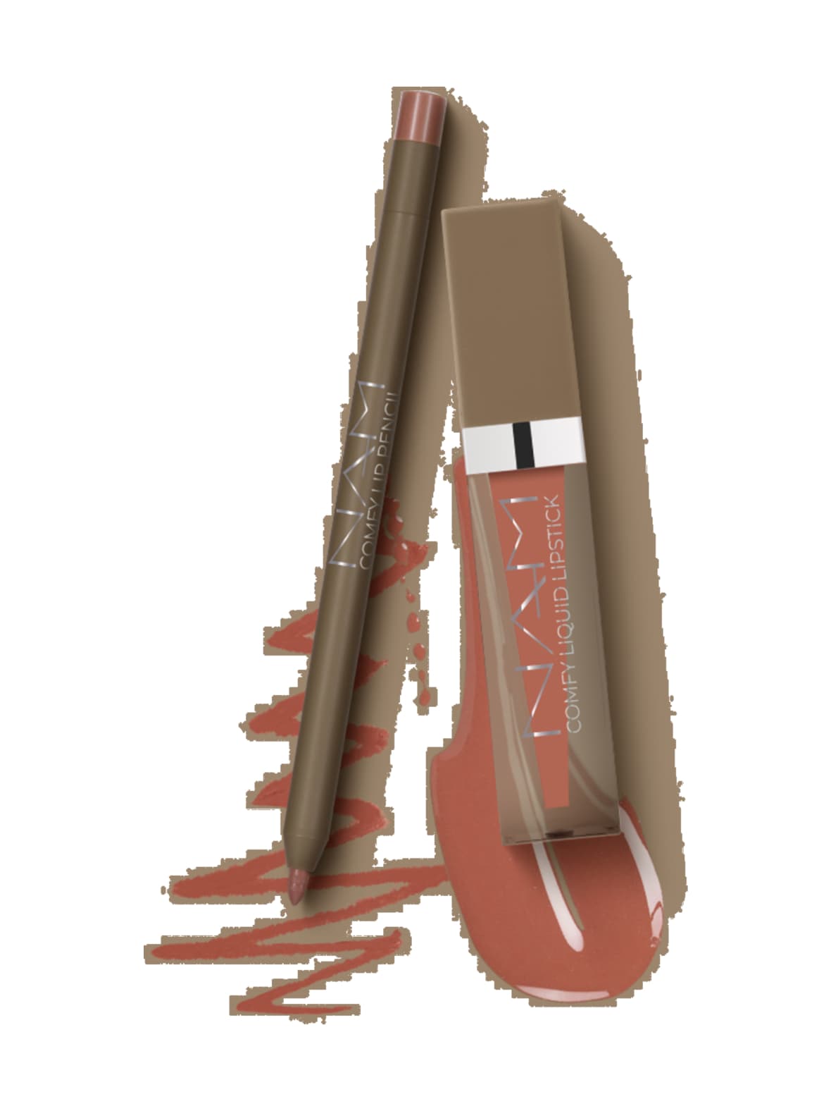Comfy lip duo -nestemäinen huulipuna ja huultenrajauskynä 2 tuotetta