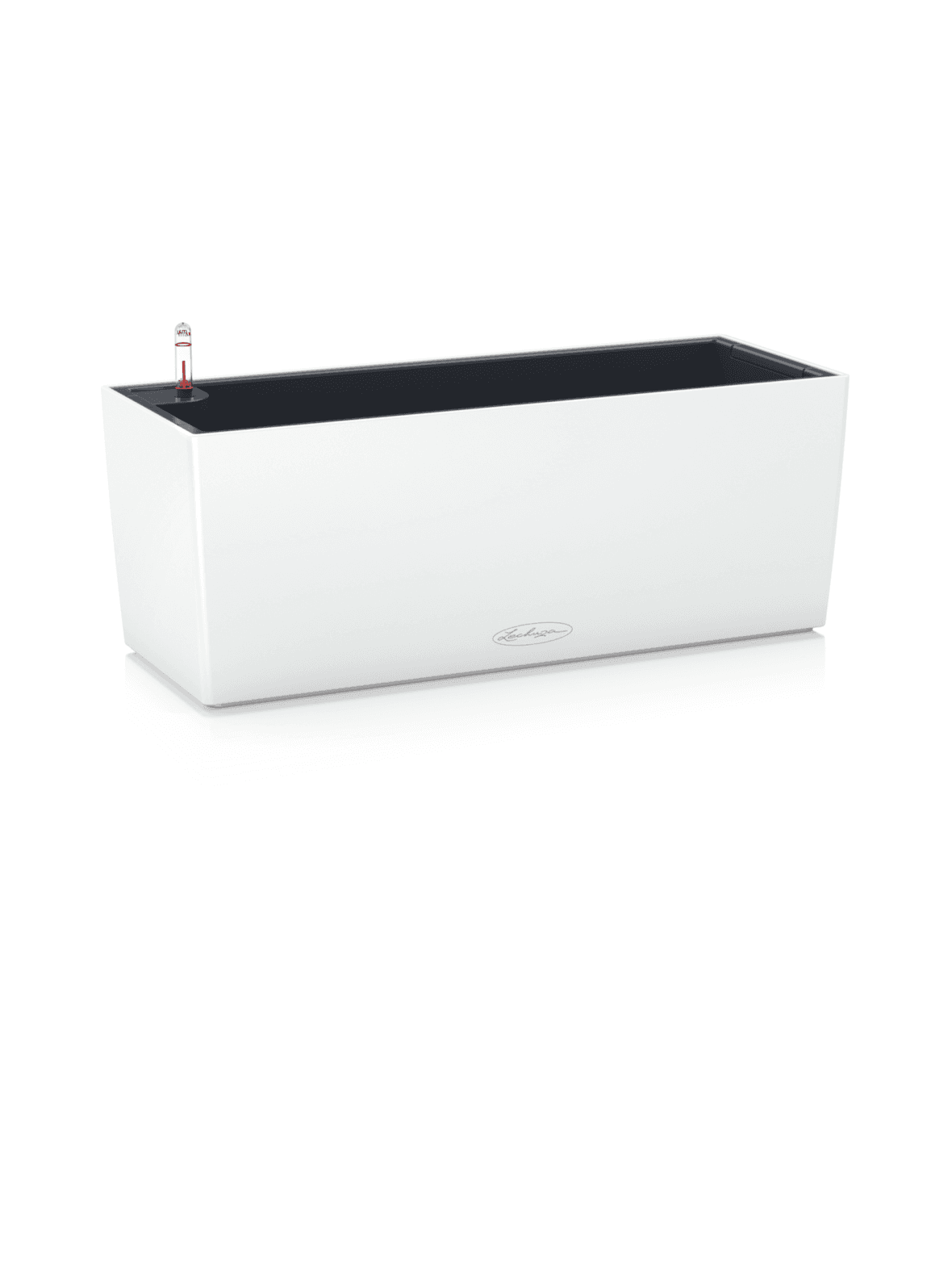 Balconera stone valkoinen altakastelu parvekeruukku pari 80x19cm, korkeus 19cm + kannattimet