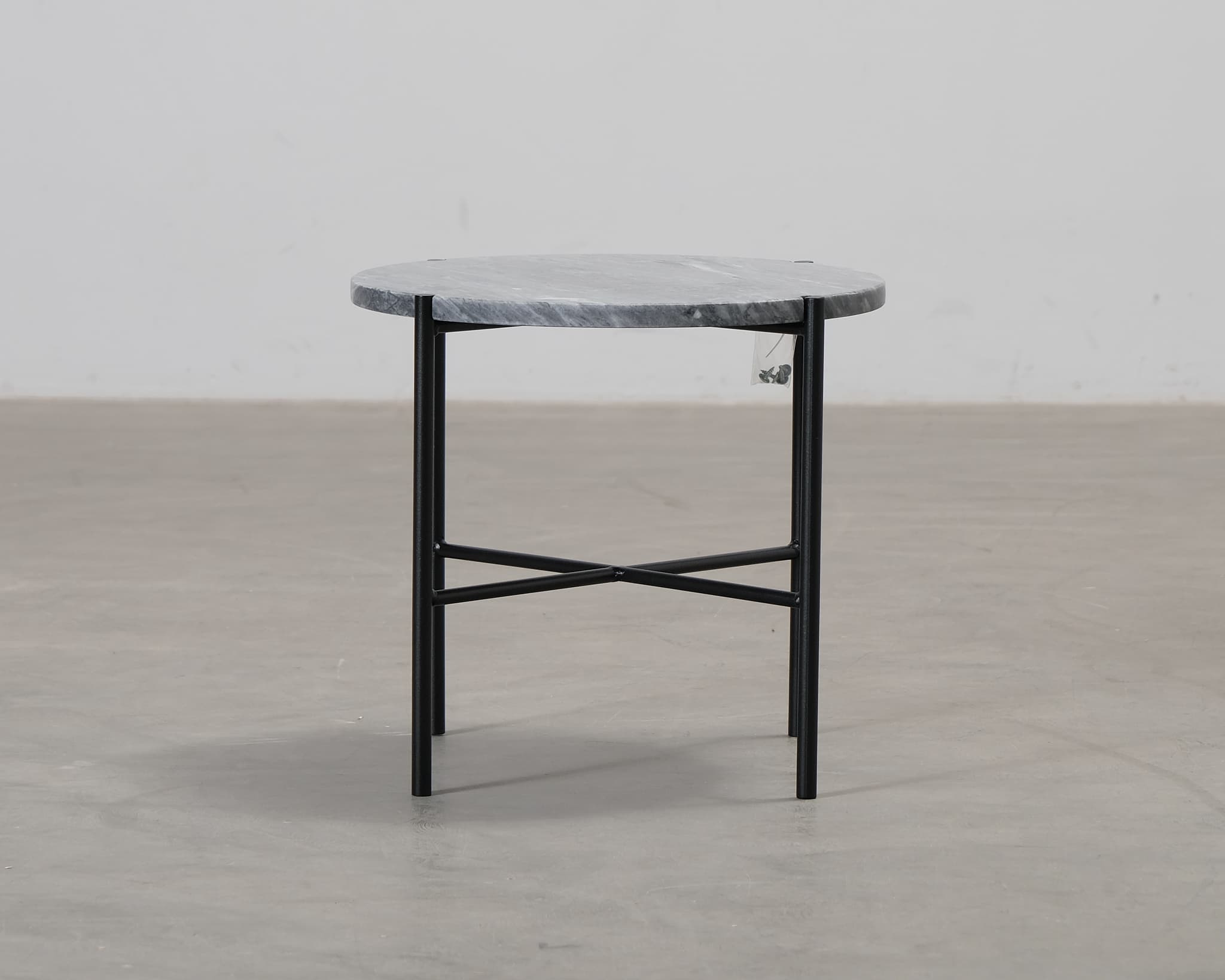 FeelDesign Bistro sohvapöytä ø 44 cm harmaa marmori