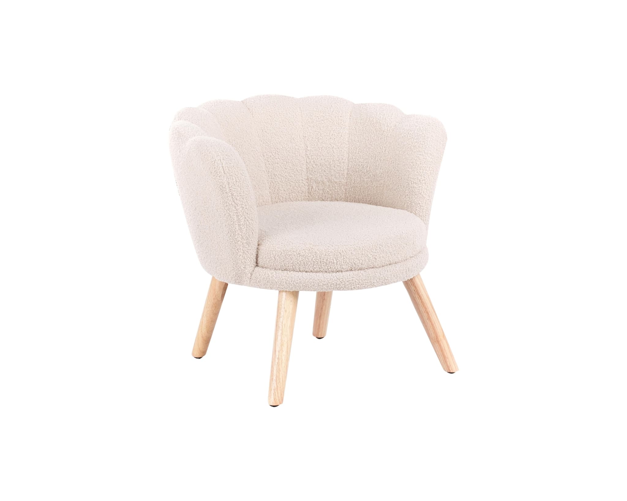 Halby lasten nojatuoli vaaleanbeige